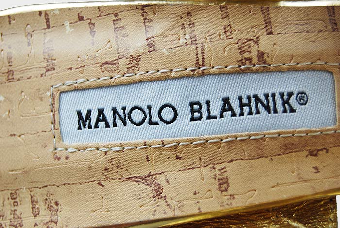 Manolo Blahnik multi-strap sandals golden