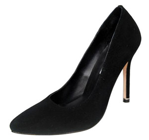 Manolo Blahnik pointed toe suede pumps black