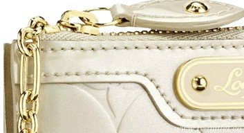 Louis Vuitton Pelle Monogram Vernis Pochette Portachiavi Blanco Corailo Borse M91463