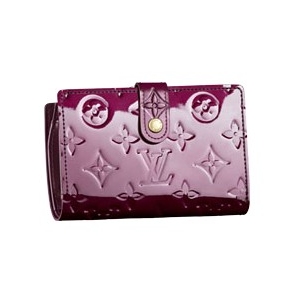 Louis Vuitton Pelle Monogram Vernis Portafoglio Viennois Rosso Fauviste Borse M91524