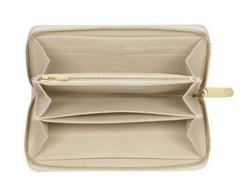Louis Vuitton Pelle Monogram Vernis Portafoglio Zippy Blanco Corailo Borse M91459