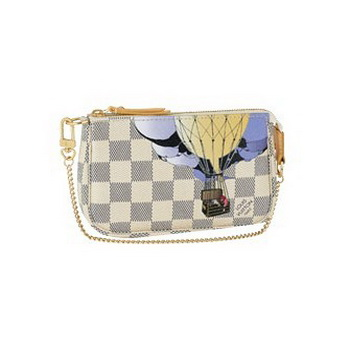 Louis Vuitton Tela Damier Azur Mini Pochette Accessoires Illustré Borse N63005