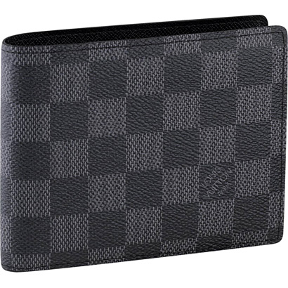 Louis Vuitton Tela Damier Graphite Portafoglio Florin Borse N63074 Uomo