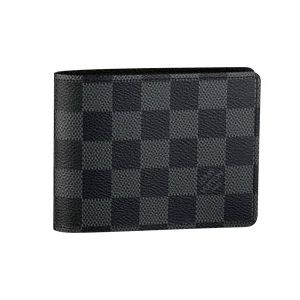 Louis Vuitton Tela Damier Graphite Portafoglio Multiple Borse N62663 Uomo