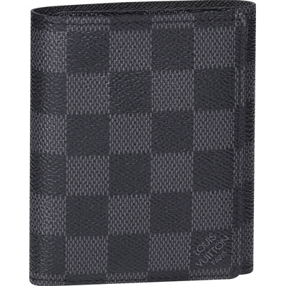 Louis Vuitton Tela Damier Graphite Portafoglio Trifold Borse N63096 Uomo