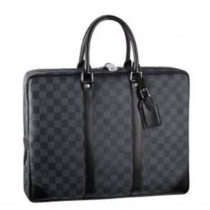 Louis Vuitton Tela Damier Graphite Porte Document Voyage Borse N41125 Uomo