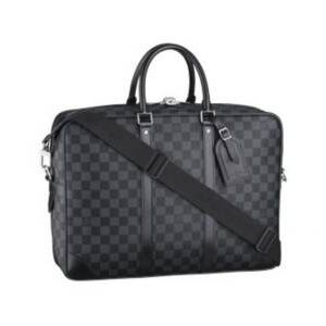 Louis Vuitton Tela Damier Graphite Porte Document Voyage GM Borse N41123 Uomo