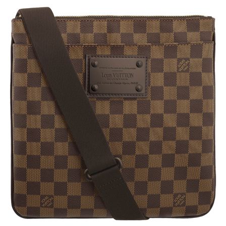 Louis Vuitton Tela Damier Pochette Plate Brooklyn Borse N41100 Uomo