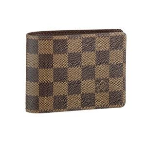 Louis Vuitton Tela Damier Portafoglio Multiple Borse N60895 Uomo