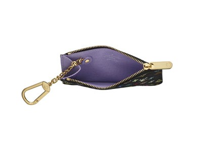 Louis Vuitton Tela Monogram Multicolore Pochette Portachiavi Violette Borse M60279