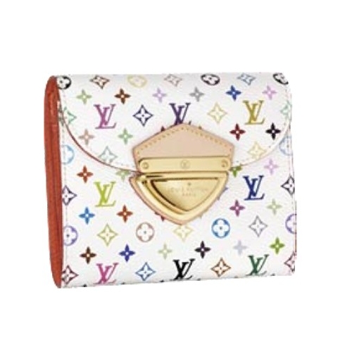 Louis Vuitton Tela Monogram Multicolore Portafoglio Joey Arancione Borse M60280