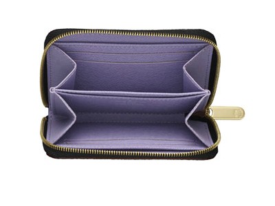 Louis Vuitton Tela Monogram Multicolore Portafoglio Zippy Coin Violette Borse M60268