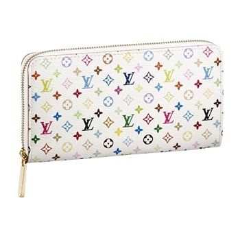 Louis Vuitton Tela Monogram Multicolore Portafoglio Zippy Litchi Borse M60241