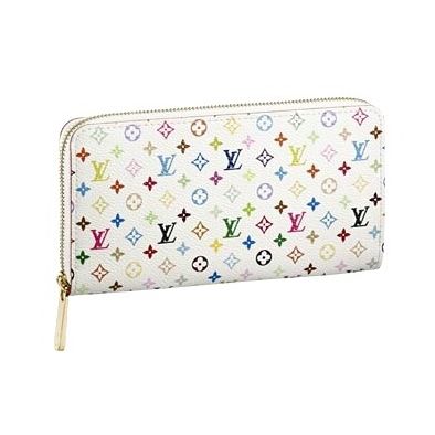 Louis Vuitton Tela Monogram Multicolore Portafoglio Zippy Arancione Borse M60274