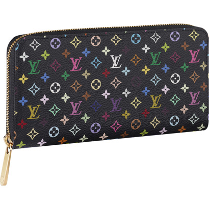 Louis Vuitton Tela Monogram Multicolore Portafoglio Zippy Violette Borse M60275