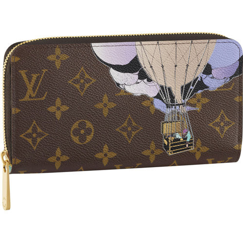 Louis Vuitton Tela Monogram Portafoglio Zippy Illustre Turchese Borse M60292