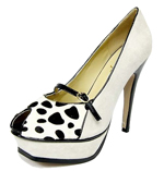 YSL Animal print Platform peep toe high heel pump