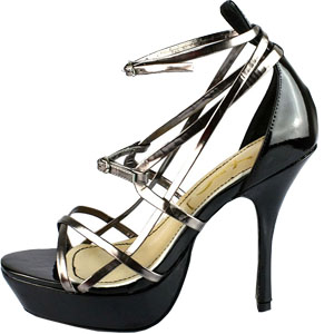 YSL Soft Patent Strappy high heel Sandals