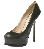 YSL classic soft sheepskin high heel Pumps black