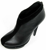YSL fashion platform ankle boot black