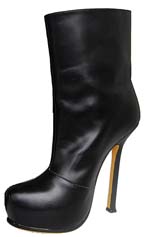 YSL fashion sheepskin ankle boot black