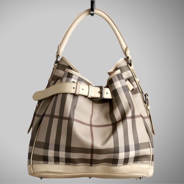 Burberry affumicato Controllare Media Hobo affumicato Trench Hobo Borsa 1000022