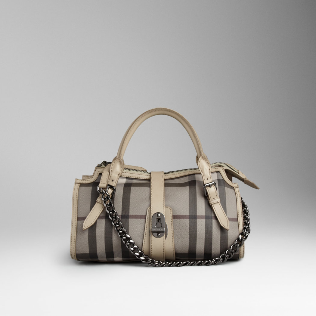 Burberry Piccolo affumicato Verifica catena Tote Borsa 37664261