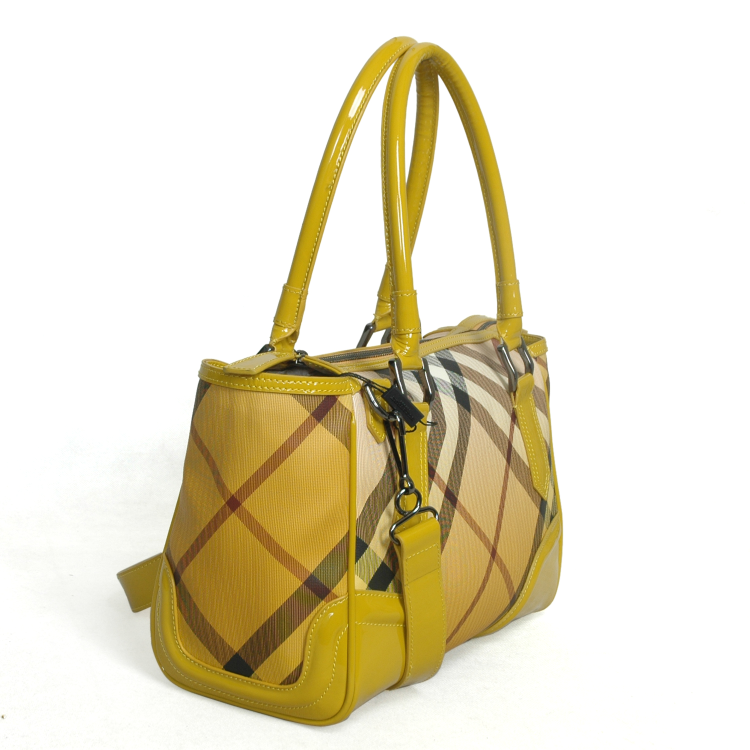 Burberry Canvas check finiture in pelle Tote Borsa 33379035