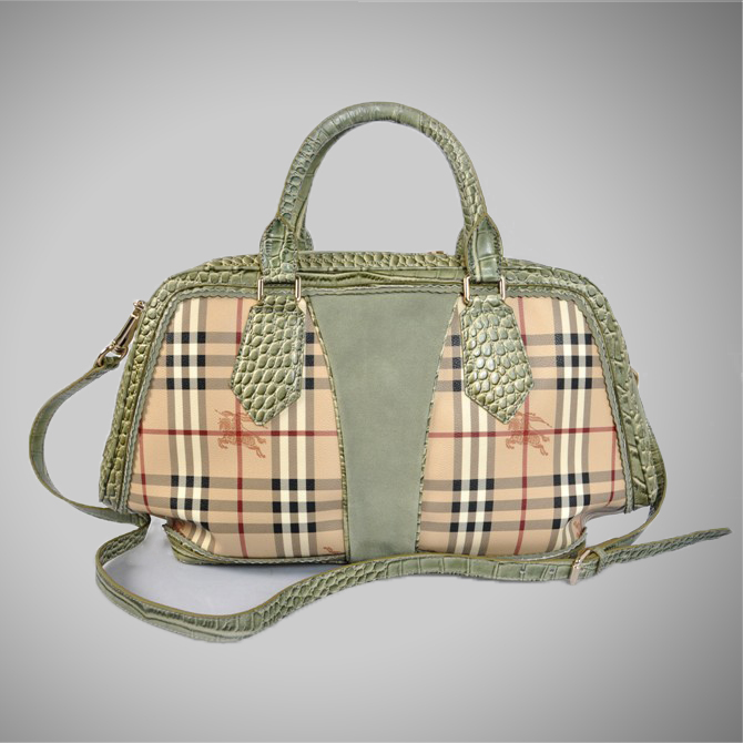 Burberry Haymarket Alligator Bowling Borsa 37888272