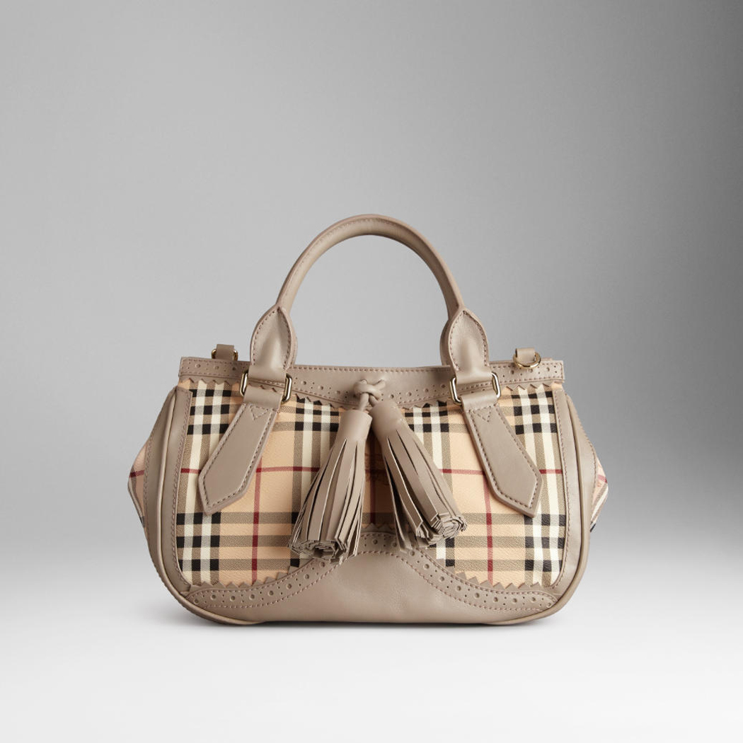 Burberry Haymarket Media Brogue Tote 37888401