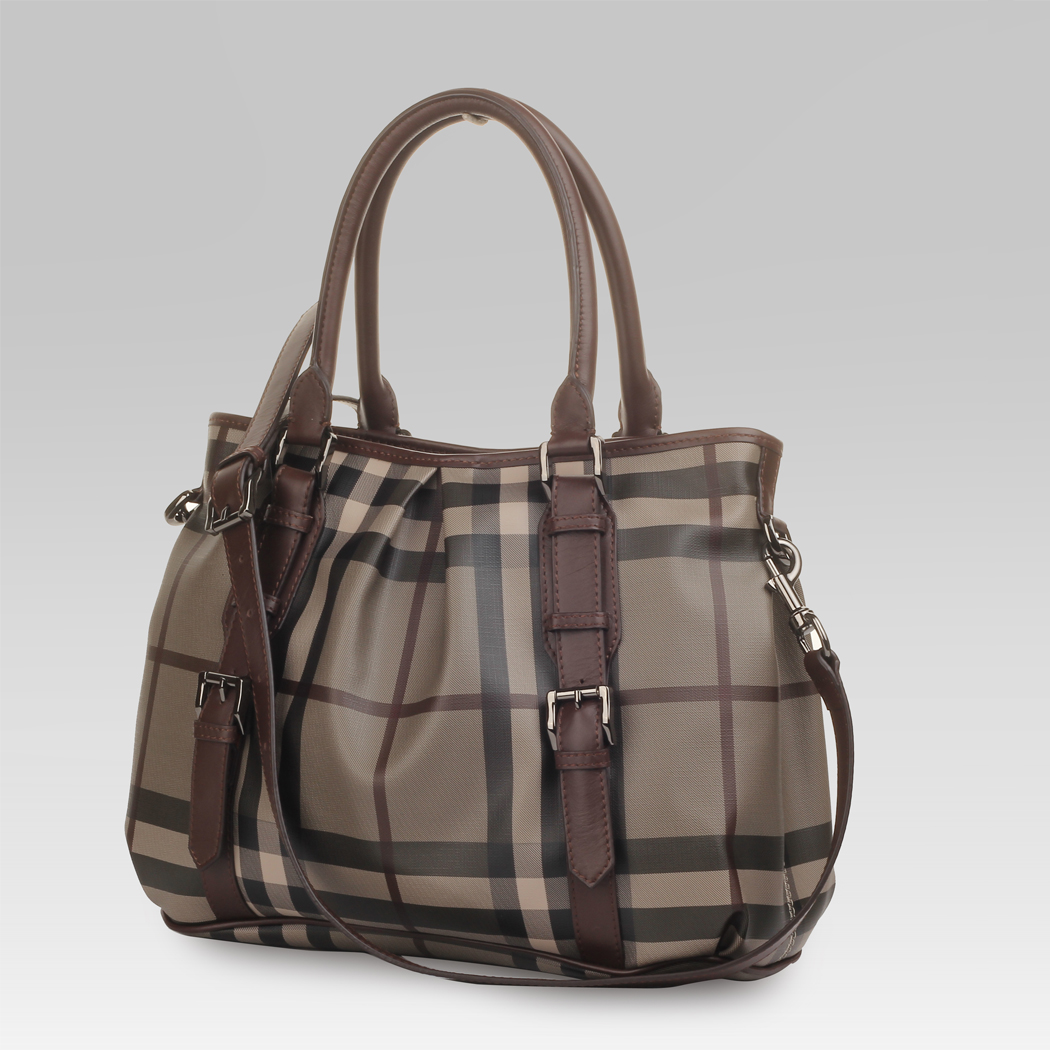 Burberry Media affumicato Controllare Tote 37865701