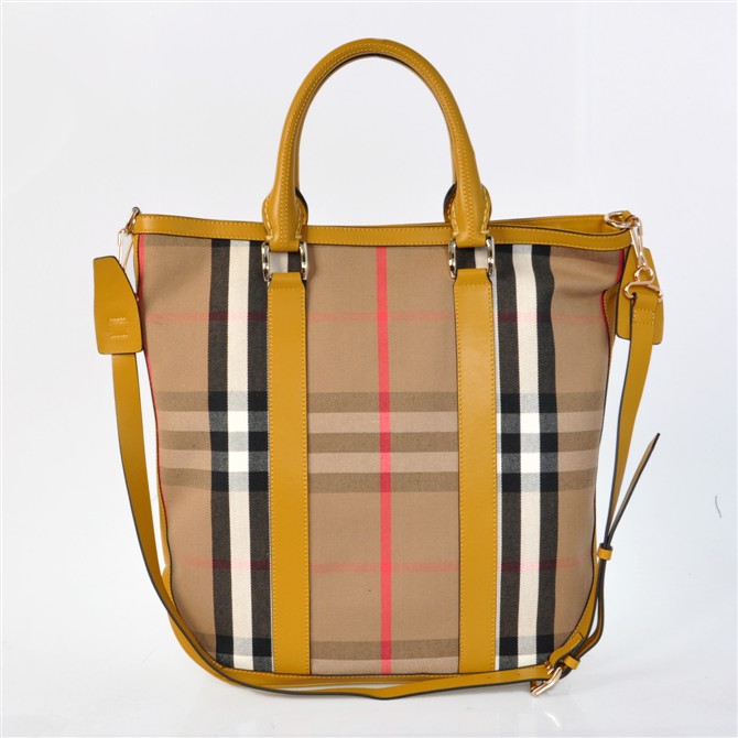 Burberry House check Cotton Canvas Tote Borsas 37972832