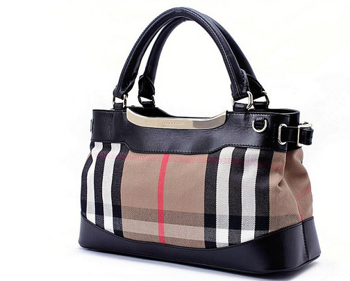 Burberry Borsa in pelle pieno marrone chiaro Outlet