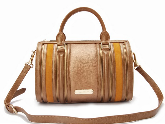 Burberry Outlet Borsa in pelle pieno marrone chiaro Outlet