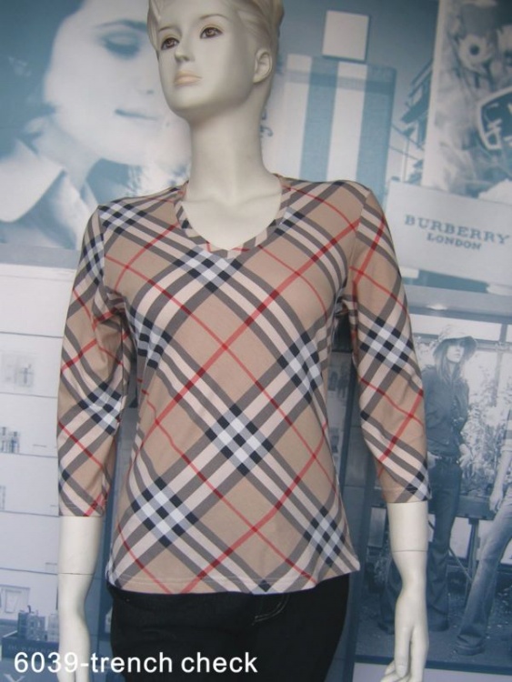 Classico Sconto Burberry Brit donna Stretch Twill camicie a A-078