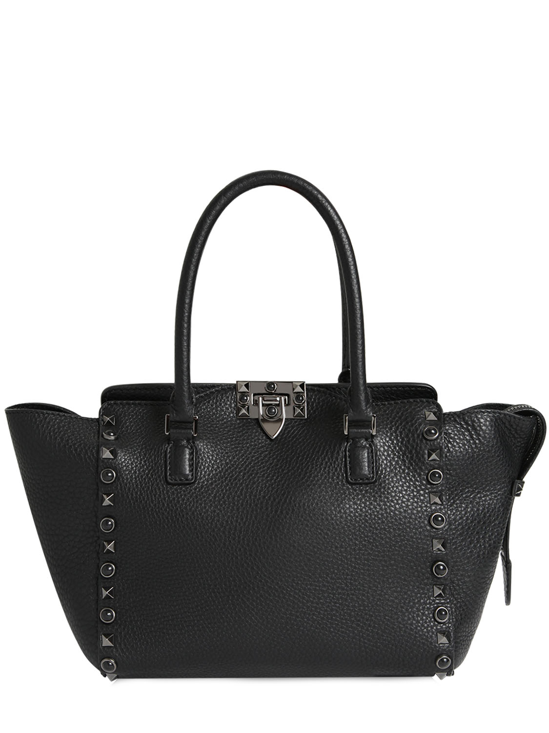 Valentino borsa "rolling noir" in pelle martellata nero donna borse,valentino borse rosse,tubino valentino red,originali online