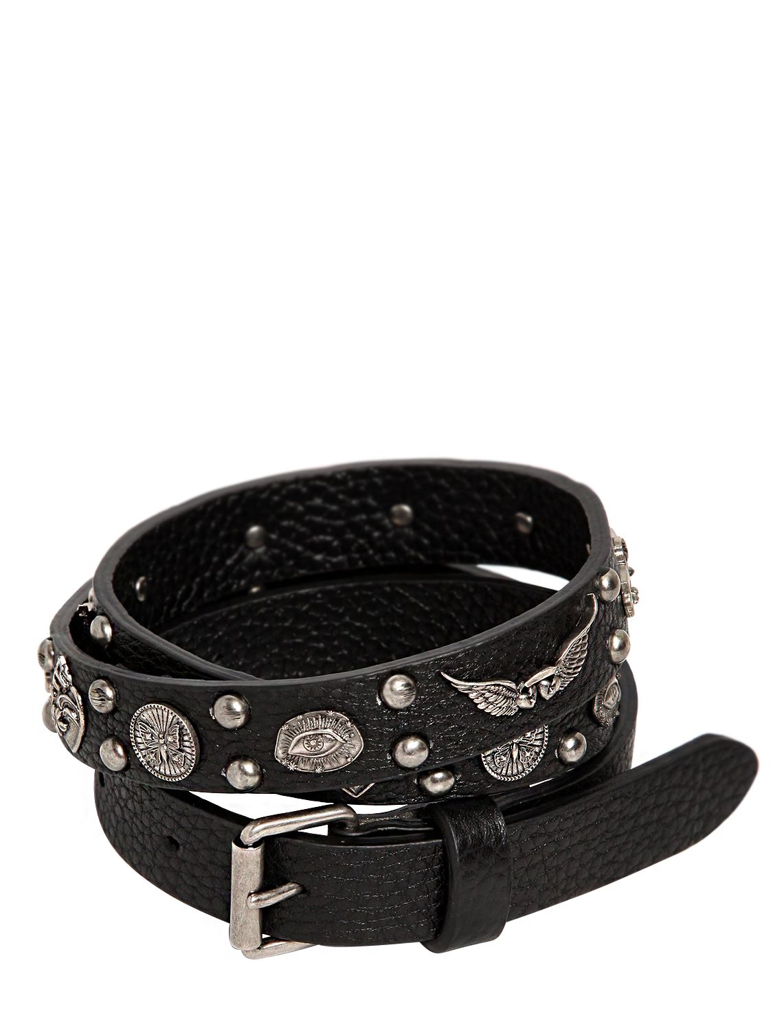 Valentino cintura "santeria" in pelle con borchie 20mm nero donna accessori,valentino espadrillas,valentino abbigliamento napoli,sito Italia