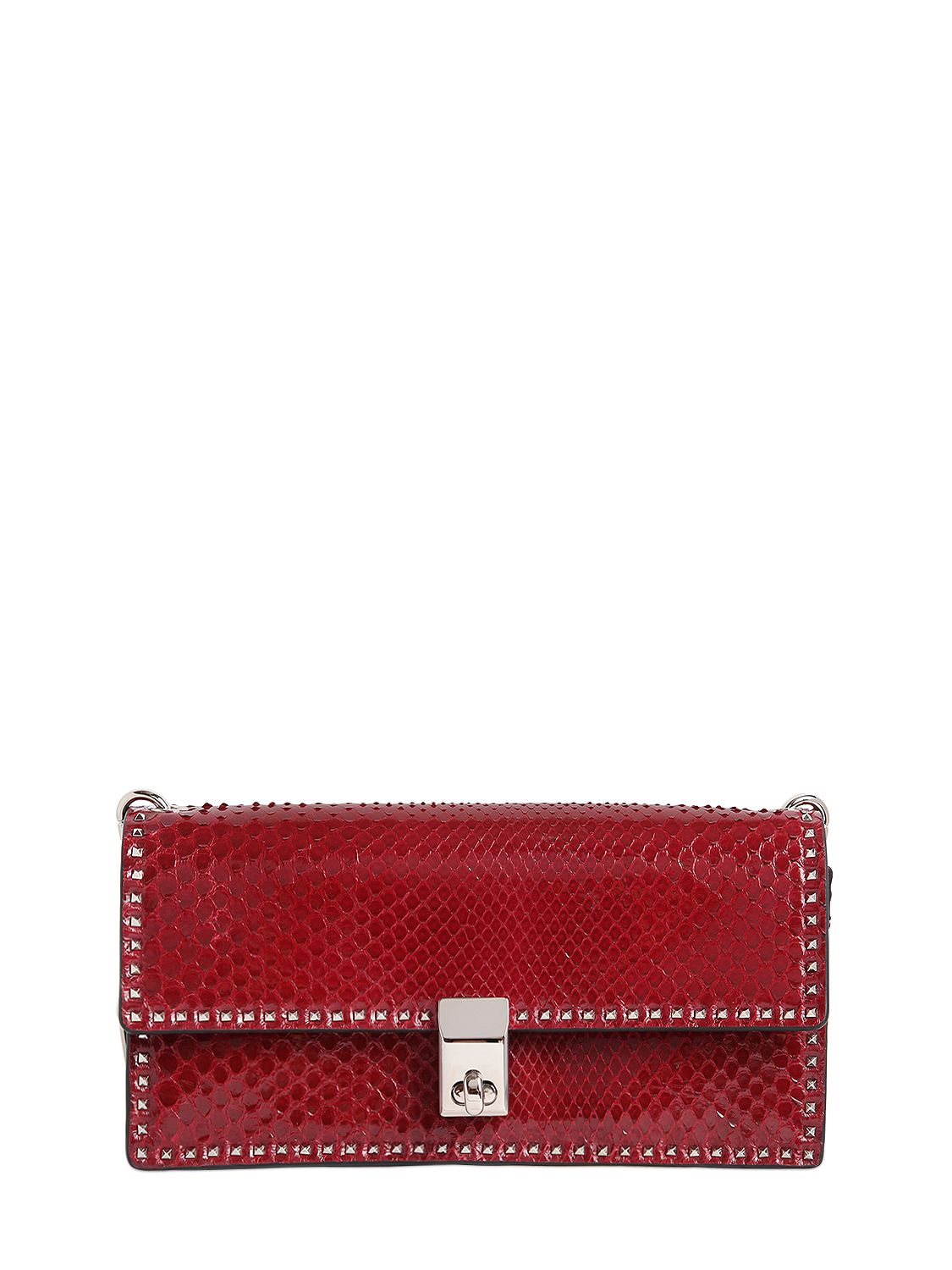 Valentino borsa piccola in pitone con micro borchie rosso scuro donna borse,valentino abbigliamento trodica di morrovalle,valentino vestiti da sera,buon servizio