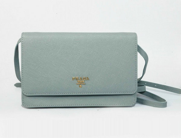 2013 Prada Porta documenti 1M1332 nel Lago Blu Saffiano Leather