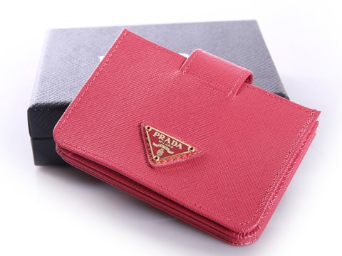 Prada Saffiano supporto di carta 1m1211 a Rose in pelle