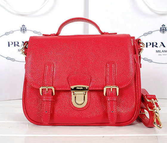 2013 Miglior Prada Daino Flap -Lock Messenger Bag in Rose Pelle