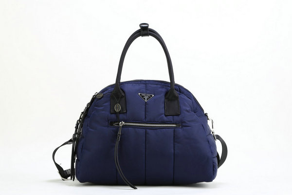 2013 Ultima Prada Bomber Tote Tessuto bn0881 in Blue