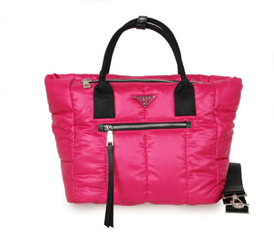 2013 Ultima Prada Bomber Tessuto Tote Bn2636 a Rose