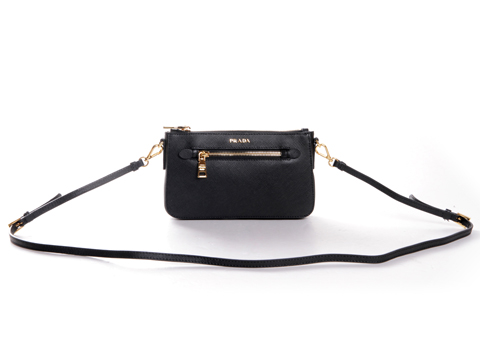 2013 Ultima Prada Saffiano Leather Mini Bag BT0834 in Black