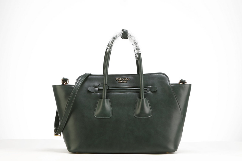 2013 Ultima Prada morbida pelle di vitello Tote BN2611 in verde