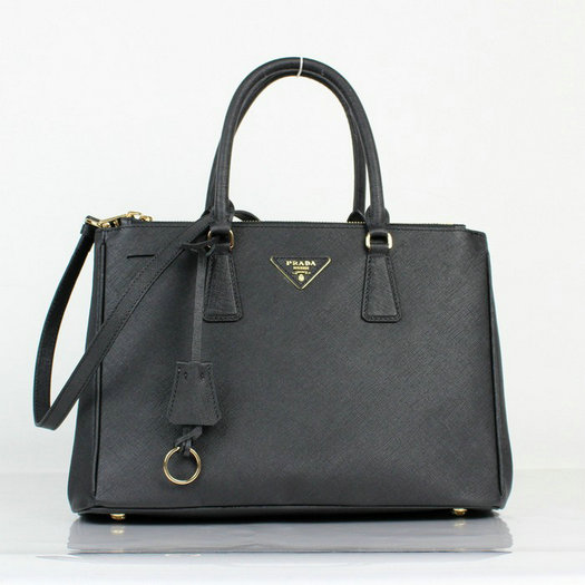 Saffiano Prada Lux Tote BN2274 in pelle nera