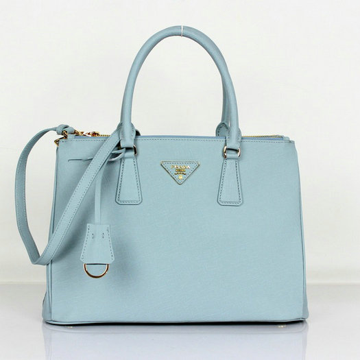 Prada Saffiano Lux Tote BN2274 nel Lago Blu