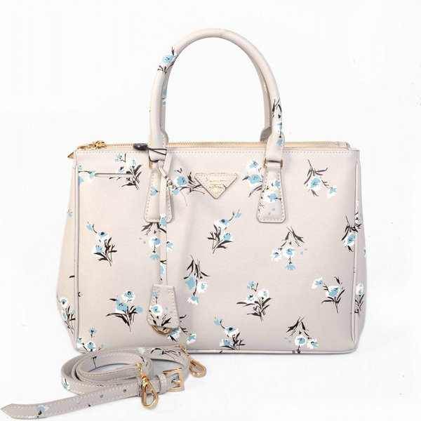 2014 Tote di Prada Saffiano Bouquet Stampato BN2274 in Lavender