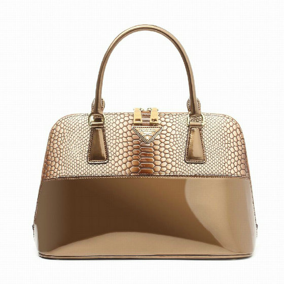 Borsa Prada 2014 Snake Patent Leather BN0890 in bronzo