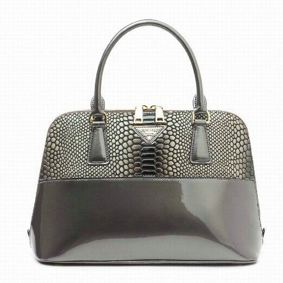 Borsa Prada 2014 Snake Patent Leather BN0890 in grigio